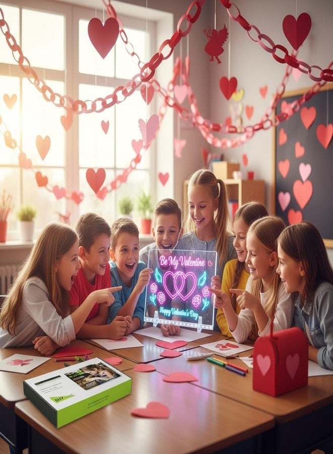 Kyclums Led Drawing Board with 7 Colors,Light Up Cosmody Drawing Board,Glowing Acrylic Dry Erase Board with Light,Lumiboard Led Boards,Valentines Day Gifts Party Favors Decoration(13.7“x10”) - Image 5